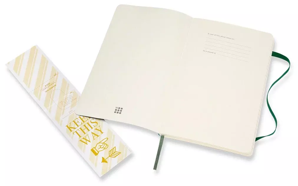 Блокнот Moleskine CLASSIC SOFT QP619K15 Large 130х210мм 192стр. пунктир мягкая обложка зеленый