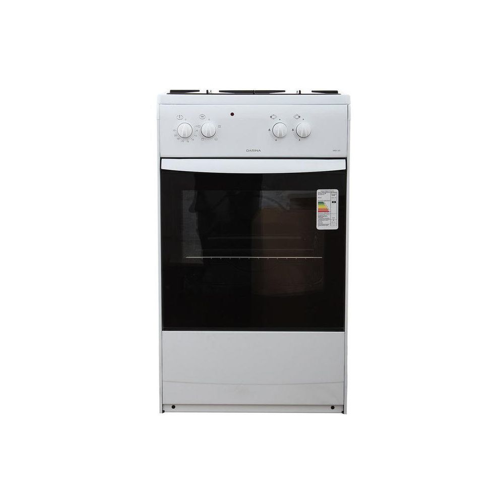 Газовая плита DARINA S KM 521 300 W, электрическая духовка, белый