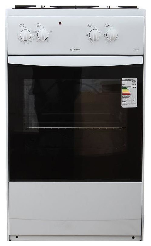 Газовая плита DARINA S KM 521 300 W, электрическая духовка, белый