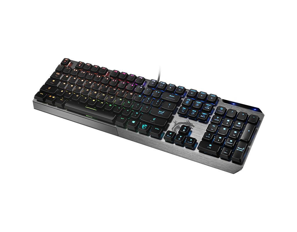Клавиатура MSI Vigor GK50 Low Profile RU механическая черный USB Multimedia for gamer LED