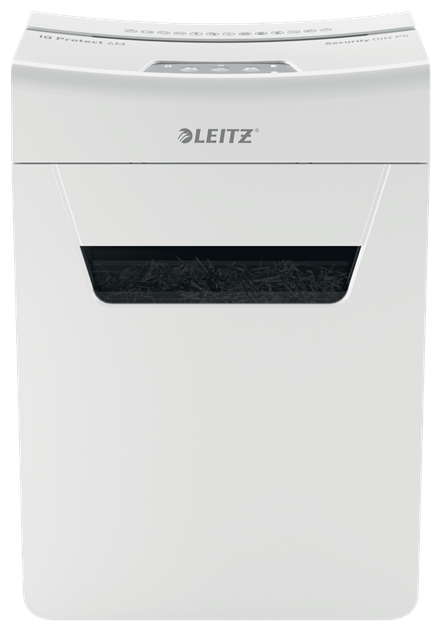 Шредер Leitz IQ Protect Premium 6M белый (секр.P-5) фрагменты 6лист. 18лтр. скрепки скобы