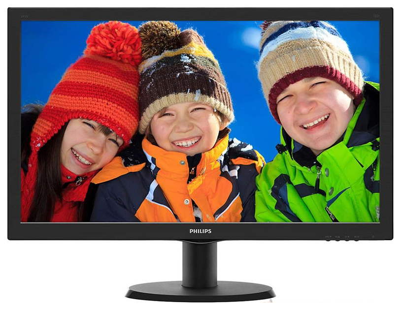Монитор 23,6" Philips 243V5QSBA 1920x1080 MVA LED 16:9 8ms VGA DVI 10M:1 178/178 250cd Black