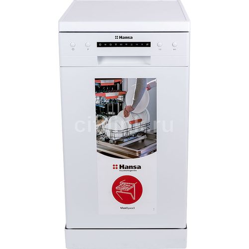 Посудомоечная машина Hansa ZWM 416 WEH [45 см, 10 комп., пр.- 6, 3 корз., конденс., полн.(корпус+шланг), белый]