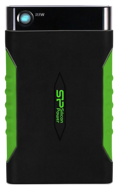 Жесткий диск 1 ТБ HDD Silicon Power Armor A15 черный/зеленый