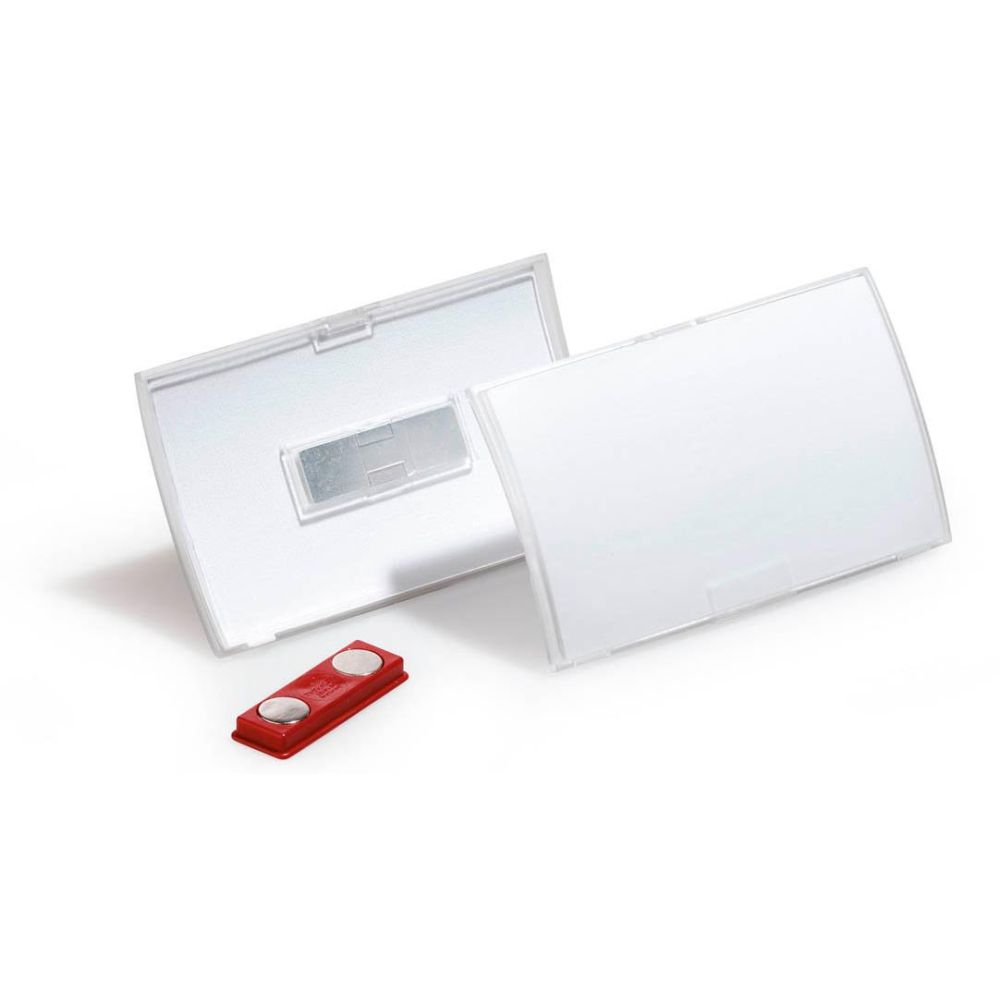 Бейдж Durable 8215-19 Click Fold 54х90мм магнитный полипропилен прозрачный (упак.:10шт)