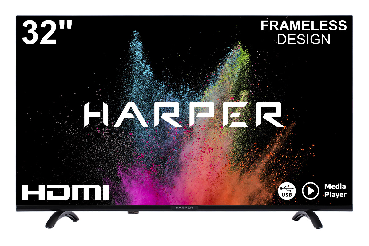 ЖК телевизор HARPER 32R720TS (1366 x 768, HDMI, LAN, WiFi, USB, DVB-T2, Smart TV)