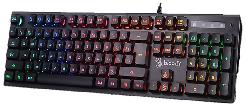 Клавиатура A4Tech Bloody B160N черный USB for gamer LED