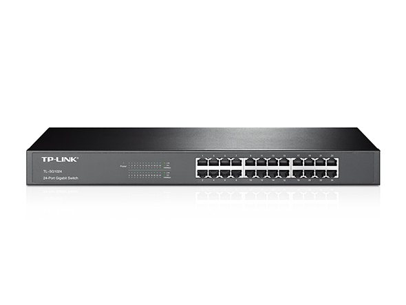 TP-Link Коммутатор TL-SG1024, рэковый, 24 порта Ethernet 1000 Мбит/с