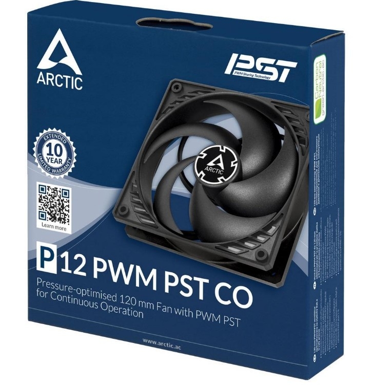 Вентилятор Arctic Cooling P12 PWM PST CO [ACFAN00121A]  (120x120,200-1800  rpm,4-pin)