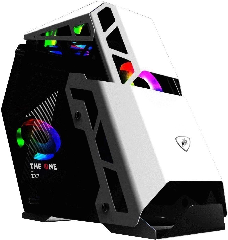 Корпус Mid-Tower 1STPLAYER ZX7 белый [закаленное стекло, 1.2 мм] [ZX7]