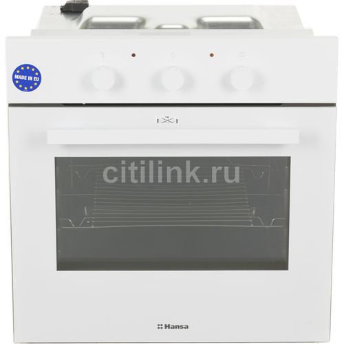 Электрический духовой шкаф Hansa BOEW64111 [67 л, эмалированная сталь, очистка паром, белый]