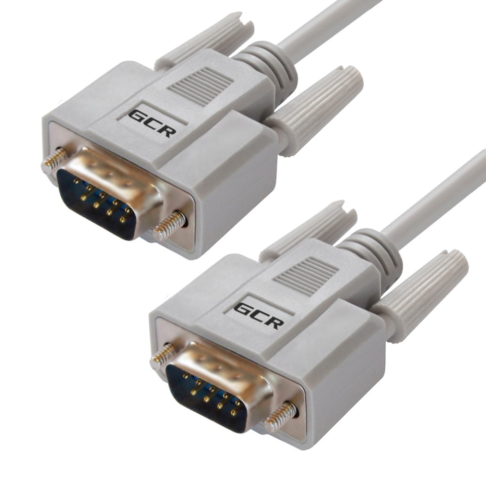 Greenconnect Кабель 15.0m 0-модемный COM, DB9/DB9  9M/9M, серый, 30 AWG, GCR-DB902-15m