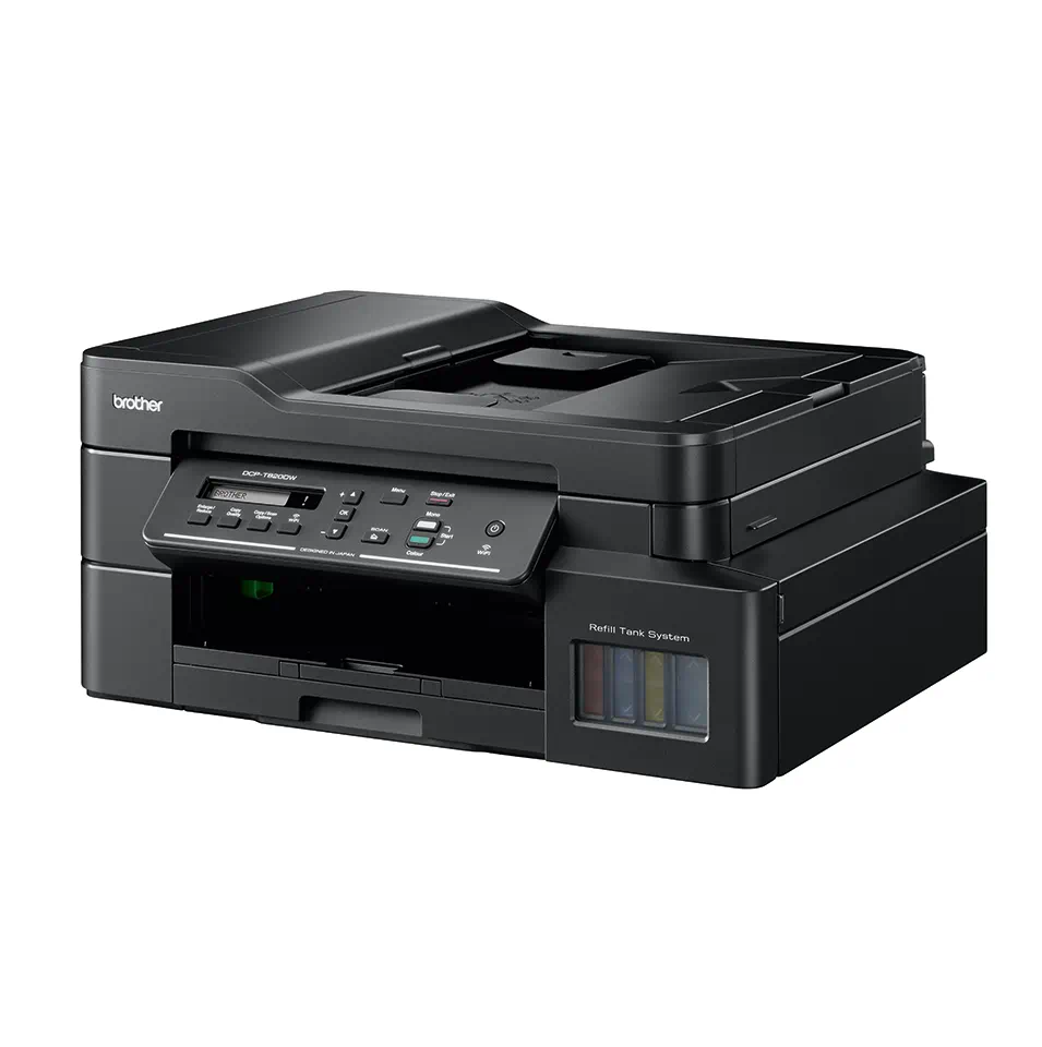 Brother DCP-T820DW МФУ, А4, цветной струйный, 17/16,5 стр/мин, 128Мб, дуплекс, ADF20,WiFi,LAN, обх.лоток 80л, старт.картр.2xBK,1xCMY(DCPT820DWR1)