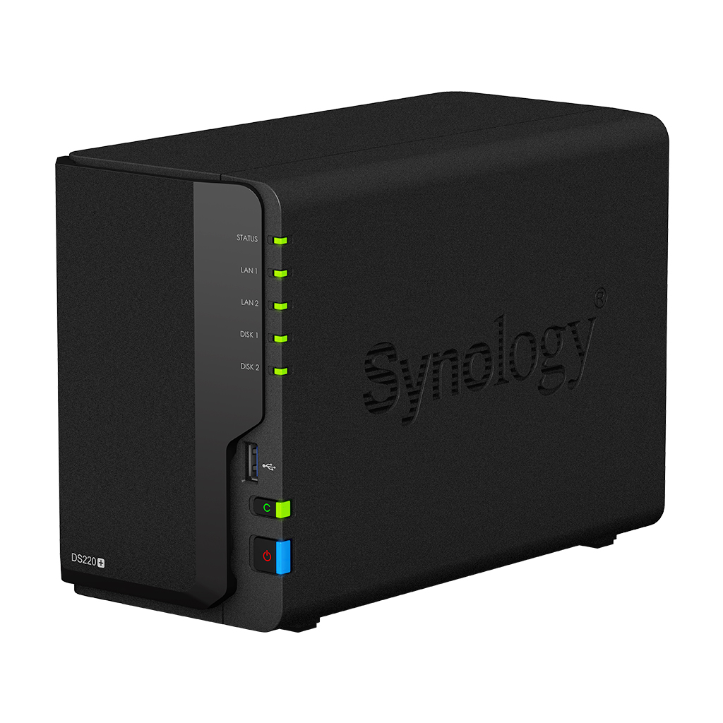 Сетевое хранилище Synology DS220+ черный
