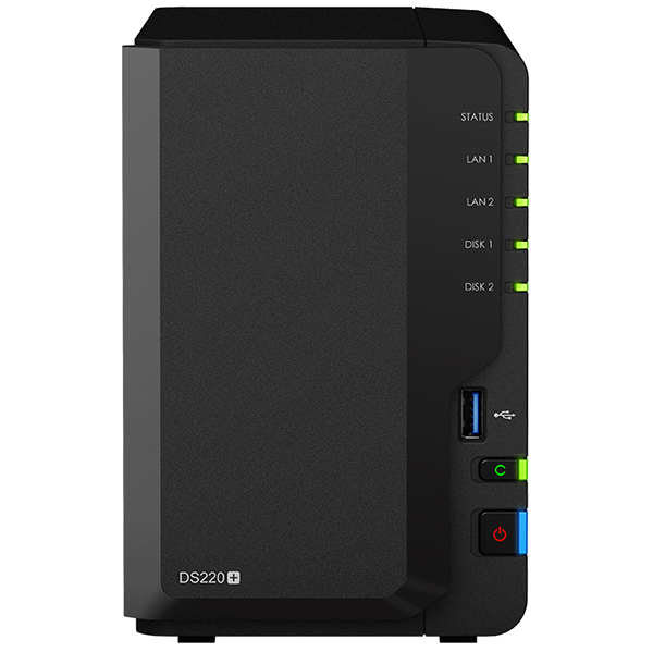 Сетевое хранилище Synology DS220+ черный