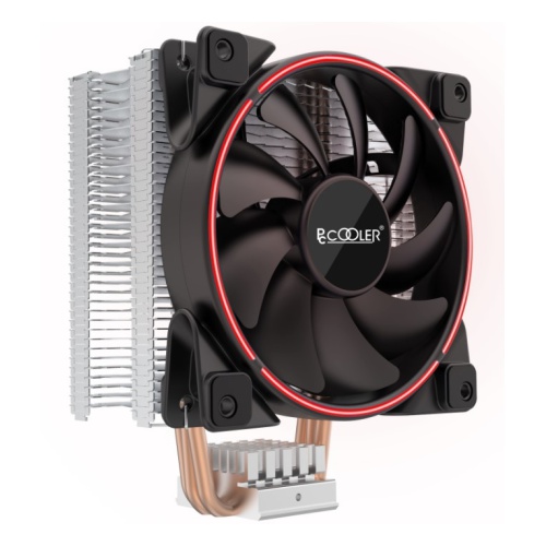 Кулер PCCooler GI-X3R V2 S775/115X/20XX/AM2/AM3/AM4 (24 шт/кор, TDP 125W, вент-р 120мм с PWM, 3 тепловые трубки 6мм, красная LED подсветка, 1000-1800RPM, 26.5dBa)