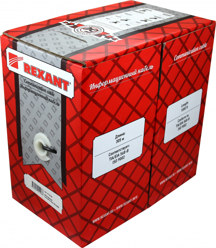 REXANT (01-0045) Кабель UTP CAT5e 4 пары  (305м) 0.51 мм OUTDOOR