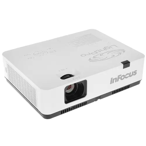 Проектор INFOCUS [IN1024] 3LCD, 4000 lm,XGA,1.481.78:1,50000:1, (Full 3D),16W, 3.5mm in,Composite video,Component,VGA IN х2, HDMI IN, Audio in(RCAх2), USB-A, USB B х2, VGA out, Audio 3.5mm out, лампа 20000ч.(ECO mode), RJ45,RS232, PJLink,31дБ, 3,3 кг