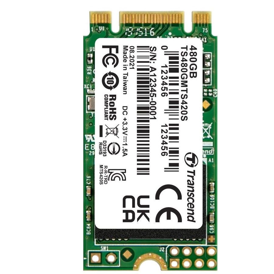 Твердотельный накопитель Transcend 480GB, M.2 2280 SSD, SATA3, TLC