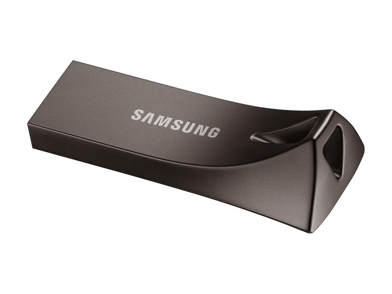 Внешний накопитель 64GB Samsung BAR Plus USB Flash MUF-64BE4 USB 3.1,300MB/s, Dark Grey, RTL (MUF-64BE4/AM) (265889) {200}