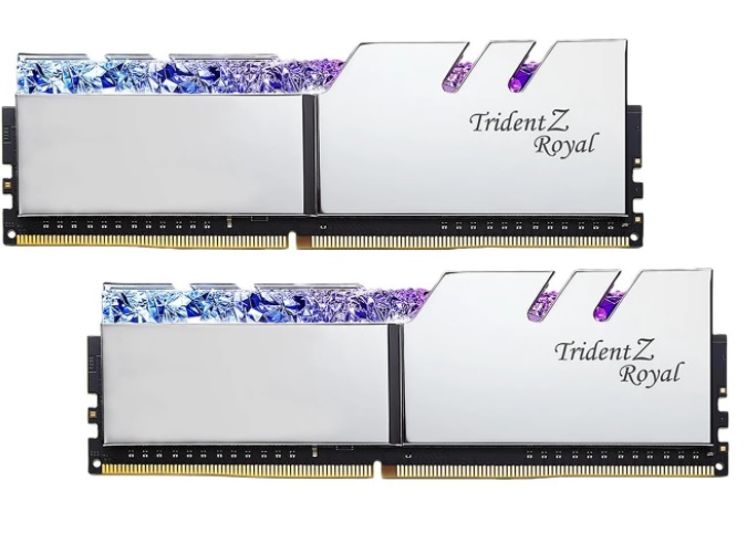 Модуль памяти DDR4 G.SKILL TRIDENT Z ROYAL 32GB (2x16GB) 4400MHz CL17 (17-18-18-38) 1.50V / F4-4400C17D-32GTRS / SILVER