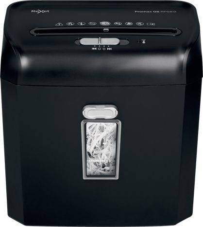 Шредер Rexel Promax QS 8/12 S EU черный (секр.Р-2) ленты 8лист. 12лтр. скрепки скобы пл.карты