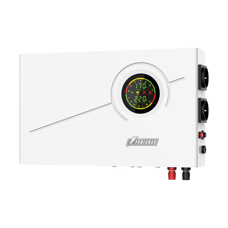 UPS POWERMAN Smart 1000 INV, linear-interactive, 1000VA/600W, 140-275V, 2 eurosockets, external battery 12V from 18Ah to 200Ah (not included in the scope of delivery), charging current 13A, LCD display, hinged, 410mm x 268mm x 70mm, 10.06kg.