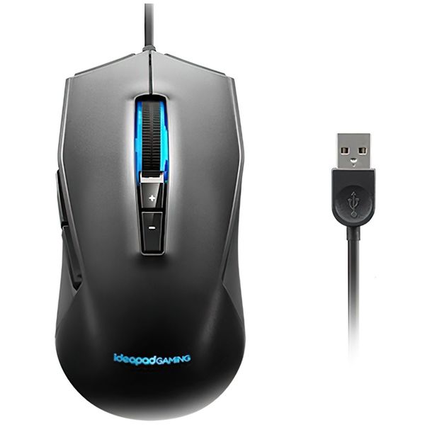 Мышь проводная Lenovo IdeaPad M100 черная [3200dpi, подсветка, USB]
