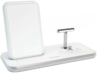 Беспроводное зарядное устройство ZENS Stand+Dock Aluminium Wireless Charge. Цвет белый.