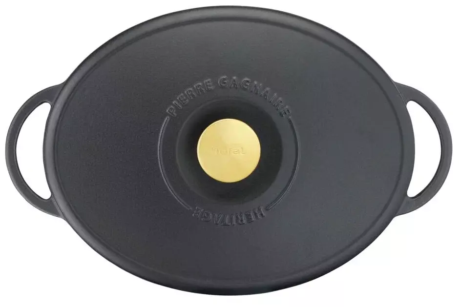 Кастрюля TEFAL Heritage E2230604, 7.2л, с крышкой, черный