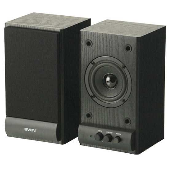 Колонки Sven SPS-607 2.0 черный 6Вт