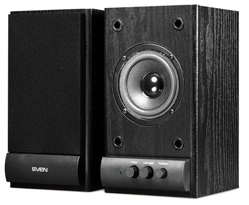 Колонки Sven SPS-607 2.0 черный 6Вт