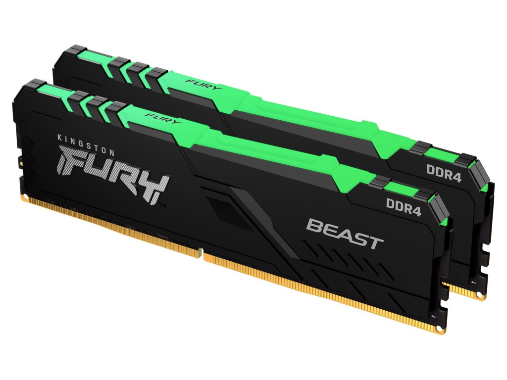 Оперативная память 32Gb DDR4 3600MHz Kingston Fury Beast RGB (KF436C18BBAK2/32) (2x16Gb KIT)