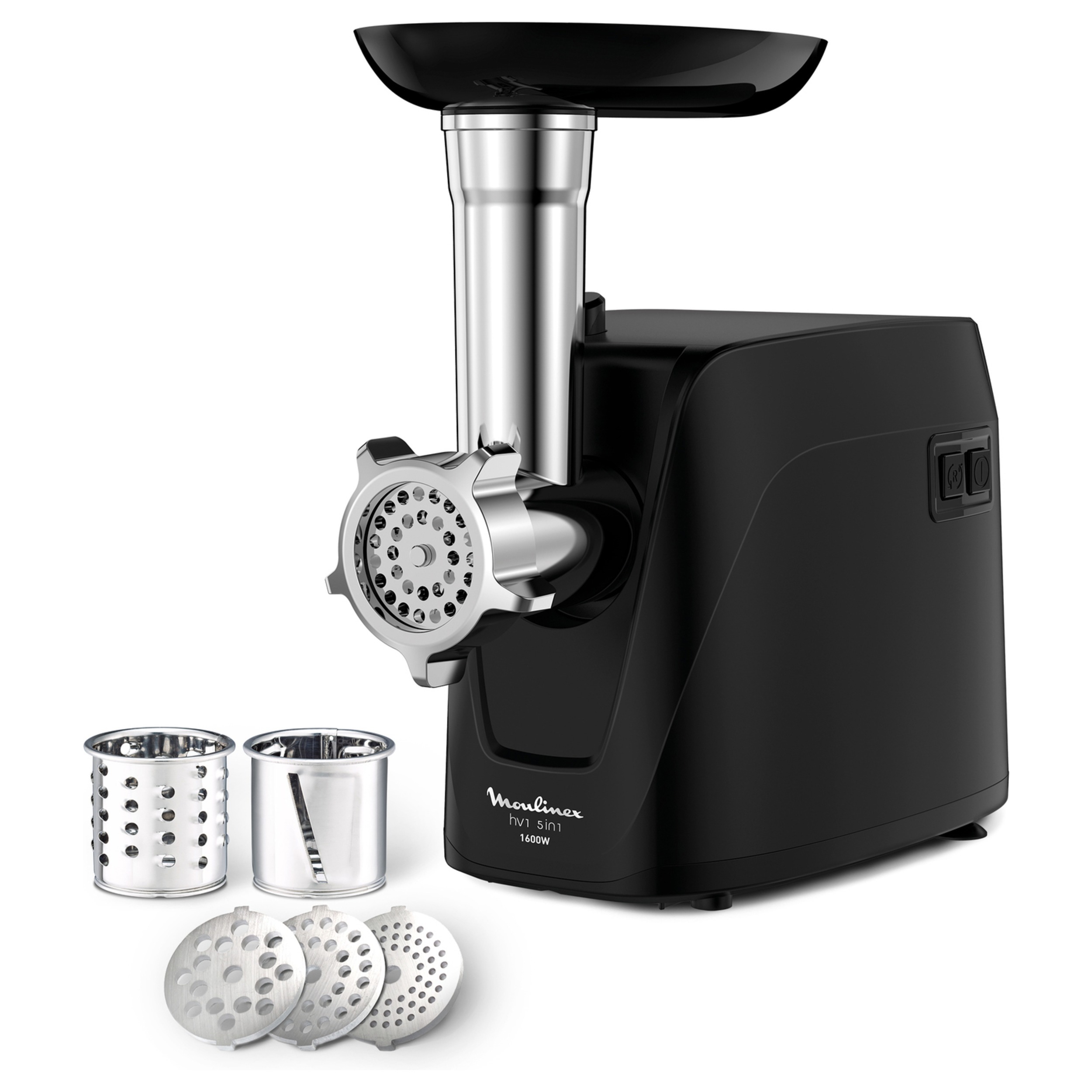 Мясорубка Moulinex ME112832 [1600 Вт, 1.9 кг/мин, корпус - пластик, лоток - пластик, реверс, черный, серебристый]