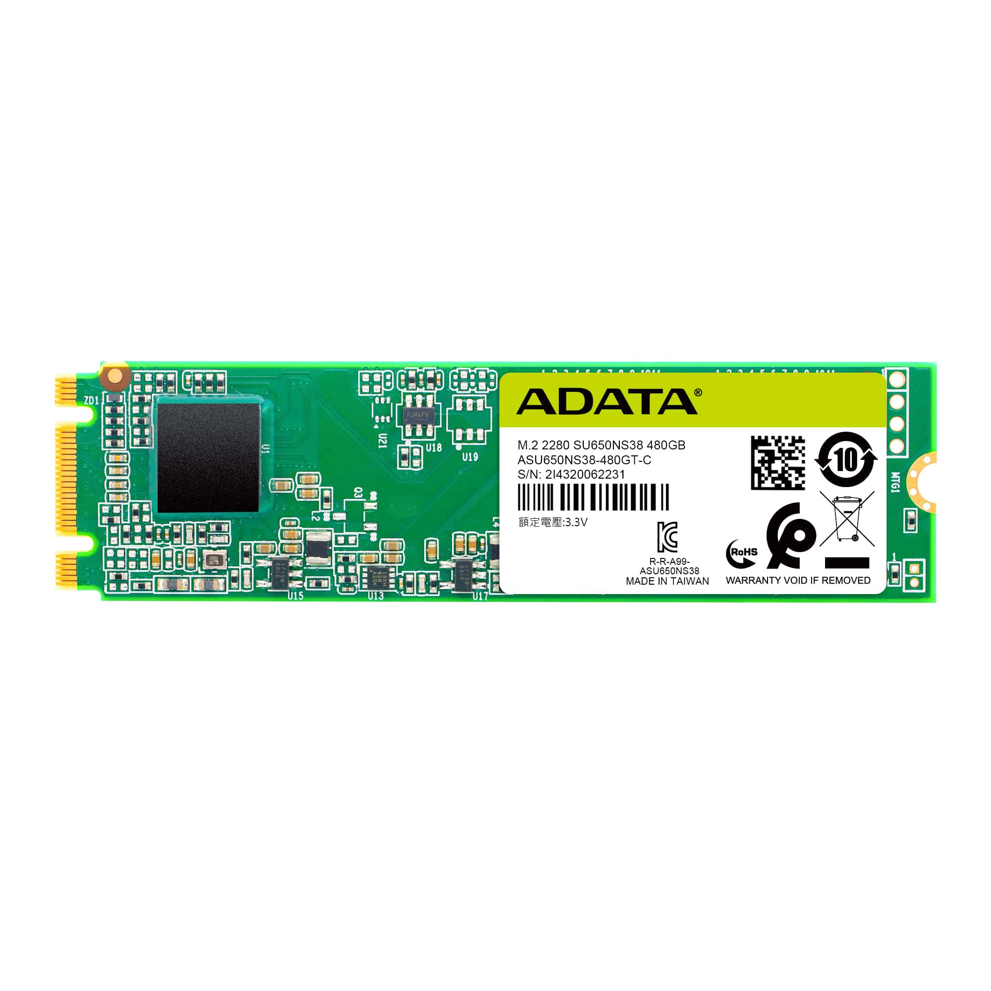 Твердотельный накопитель ADATA 480 GB ASU650NS38-480GT-C