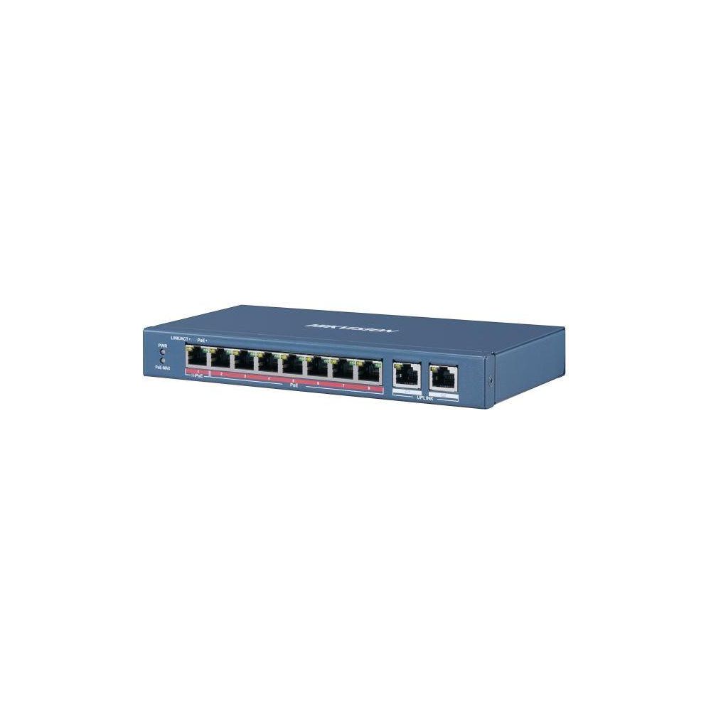 Коммутатор Hikvision DS-3E0310HP-E 8x100Mb 2G 7PoE+ 110W неуправляемый