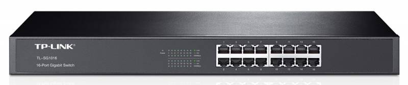Коммутатор 16-port Gigabit Switch, 16 10/100/1000M RJ45 ports, 1U 19-inch rack-mountable steel case