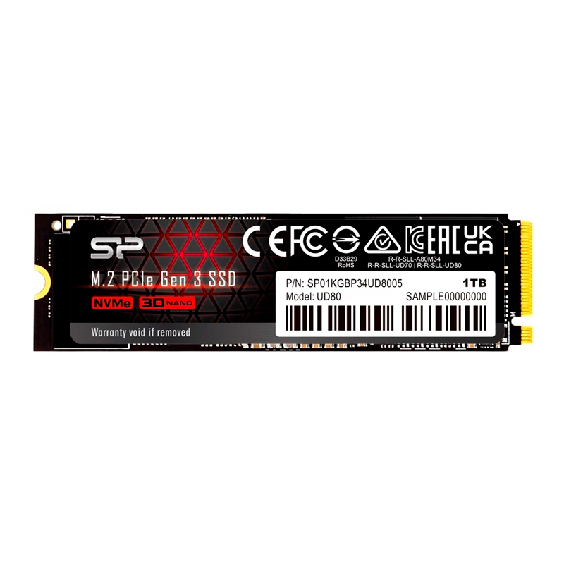 Накопитель SSD Silicon Power PCI-E x4 1Tb SP01KGBP34UD8005 M-Series UD80 M.2 2280
