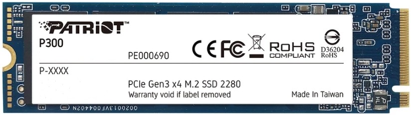 Накопитель SSD Patriot PCI-E NVMe M.2 128Gb P300P128GM28 P300 2280 P300P128GM28