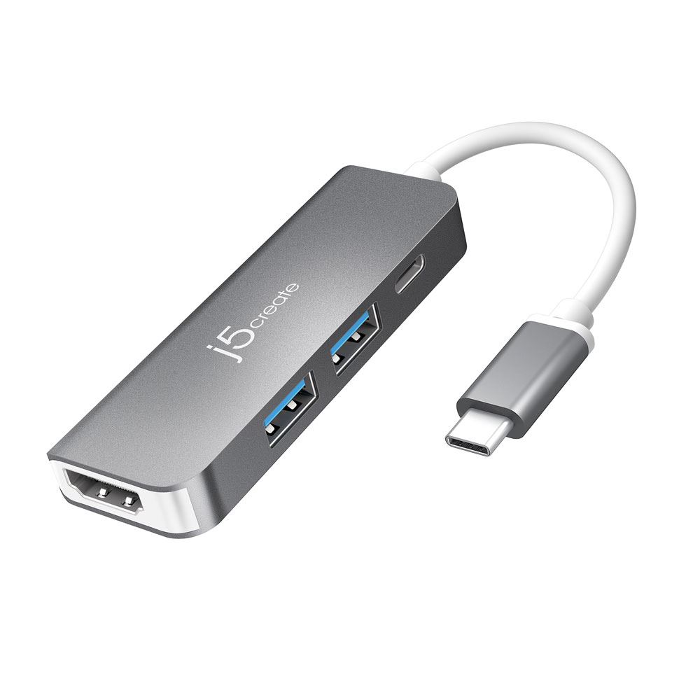 Мульти-переходник j5create USB-C на HDMI и USB Type-A 3.0/Power Delivery
