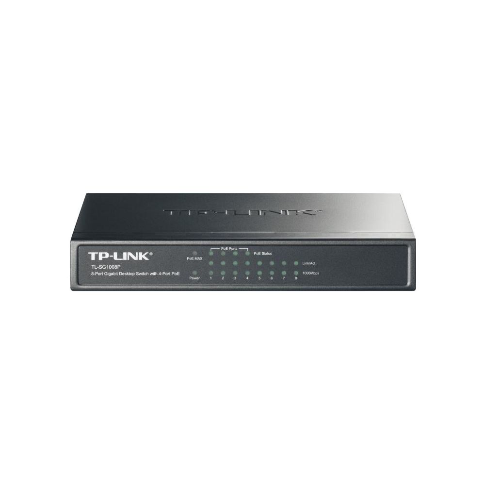 Коммутатор 8-Port Gigabit Desktop PoE Switch, 8 Gigabit RJ45 ports including 4 PoE ports