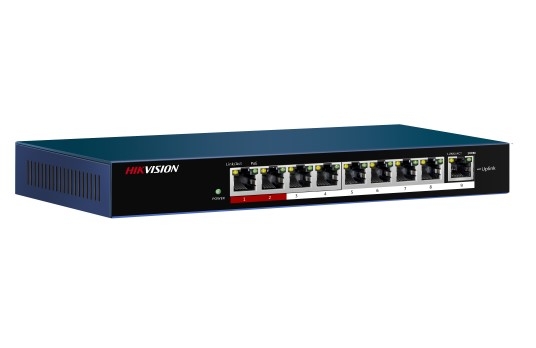 Коммутатор Hikvision DS-3E0109P-E/M(B) 9x100Mb 8PoE+ 58W неуправляемый