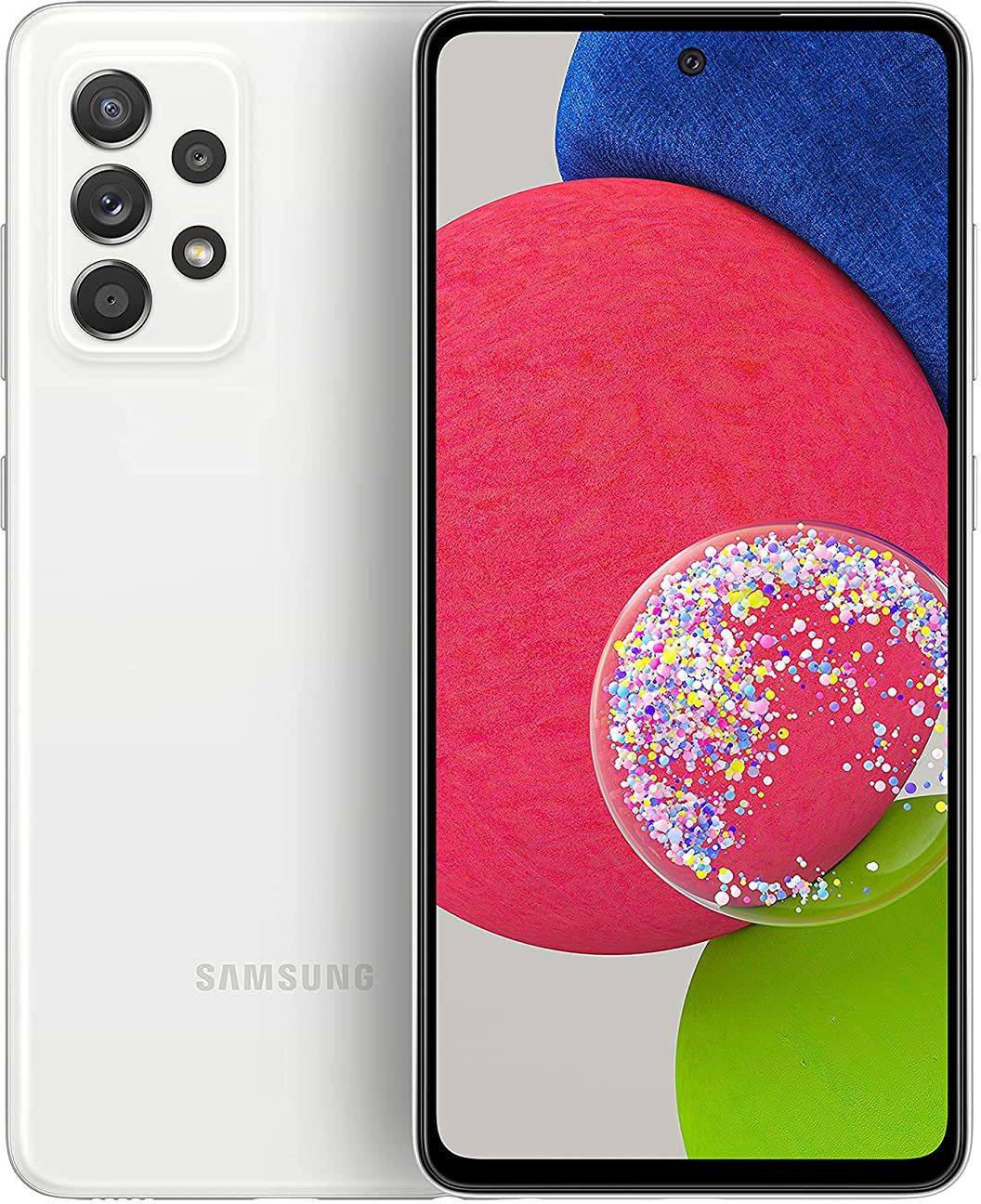 Смартфон Samsung SM-A528B Galaxy A52s 256Gb 8Gb белый моноблок 3G 4G 2Sim 6.5" 1080x2400 Android 11 64Mpix 802.11 a/b/g/n/ac/ax NFC GPS GSM900/1800 GSM1900 TouchSc Ptotect microSDXC max1024Gb