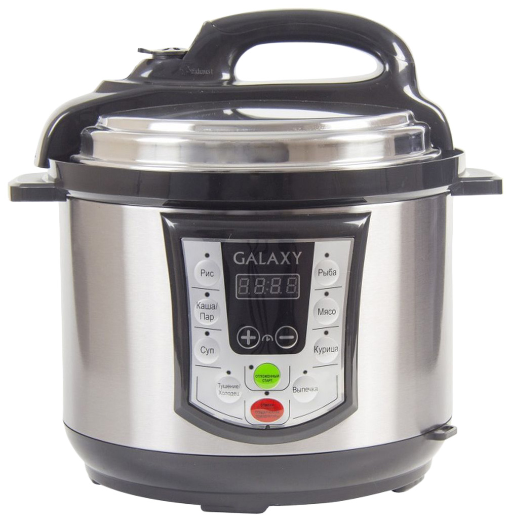 Мультиварка-скороварка Galaxy GL 2651 5л 900Вт серебристый/черный