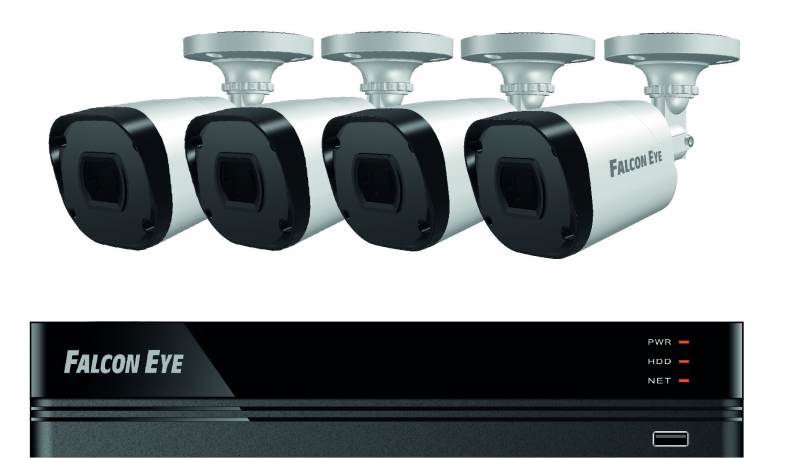 Комплект видеонаблюдения FALCON EYE  4CH + 4CAM KIT FE-2104MHD KIT SMAR