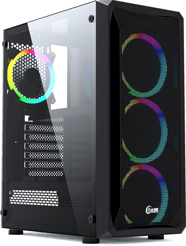 Корпус Mid-Tower PowerCase Mistral Z4 Mesh LED черный CMIZB-L4