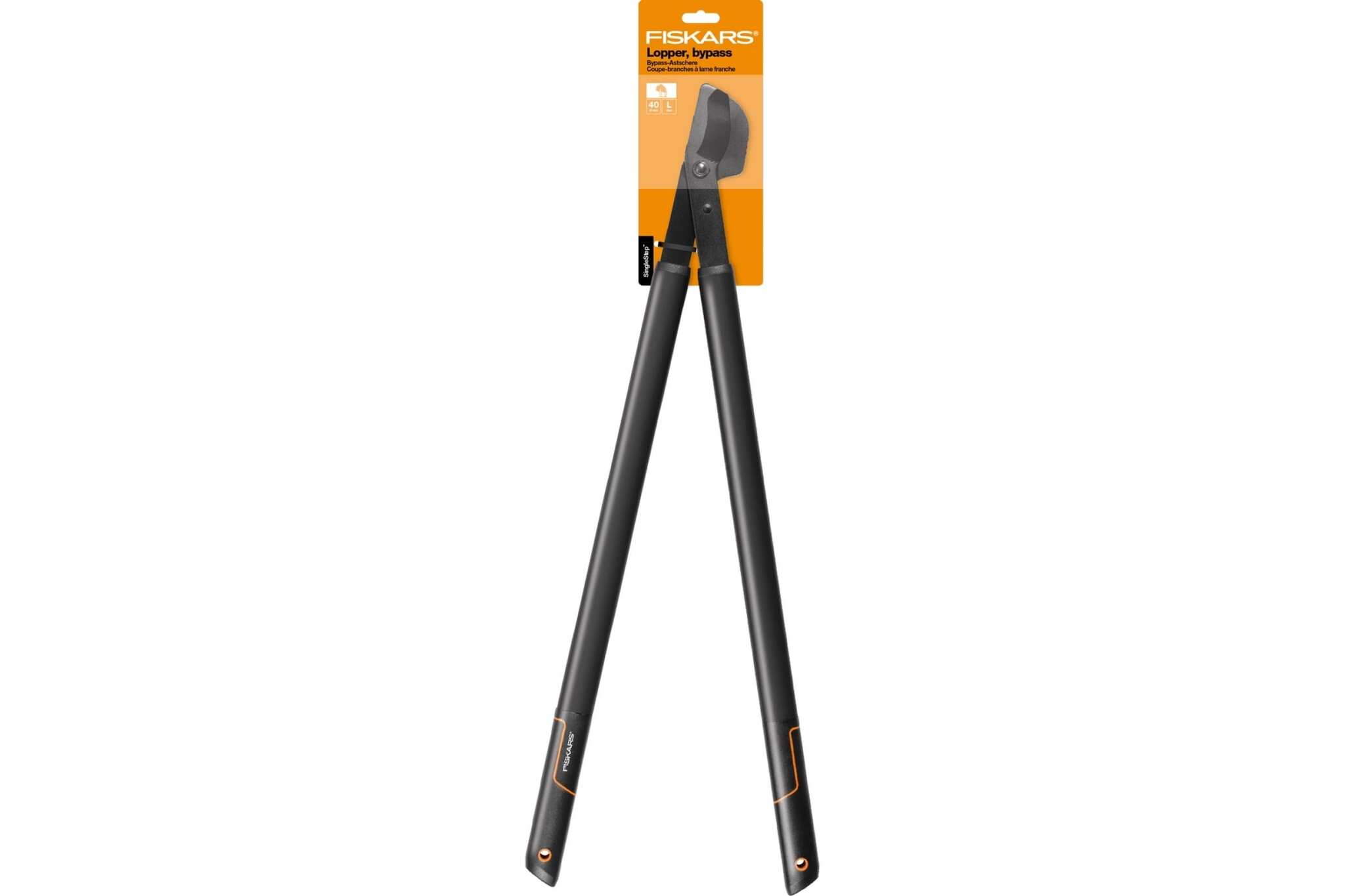 Сучкорез плоскостной Fiskars SingleStep L38 большой черный/оранжевый