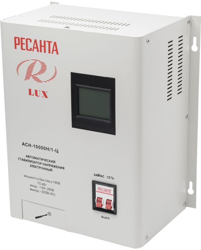 Стабилизатор напряжения Ресанта АСН-10000Н/1-Ц однофазный серый (63/6/18)