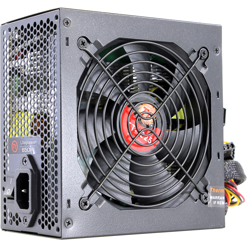 Блок питания Thermaltake ATX 650W LT-650P (24+4+4pin) APFC 120mm fan 5xSATA RTL