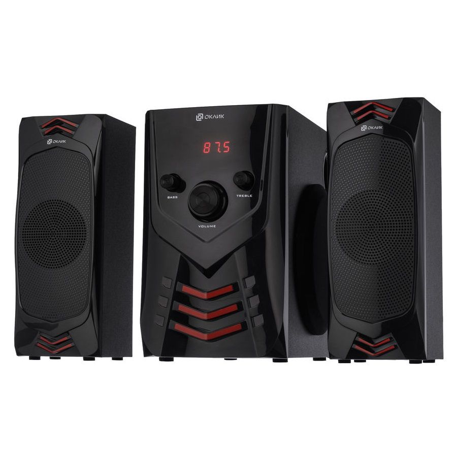 Колонки Оклик OK-432 2.1 черный 25Вт BT